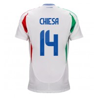 Camiseta Italia Federico Chiesa #14 Segunda Equipación Replica Eurocopa 2024 mangas cortas